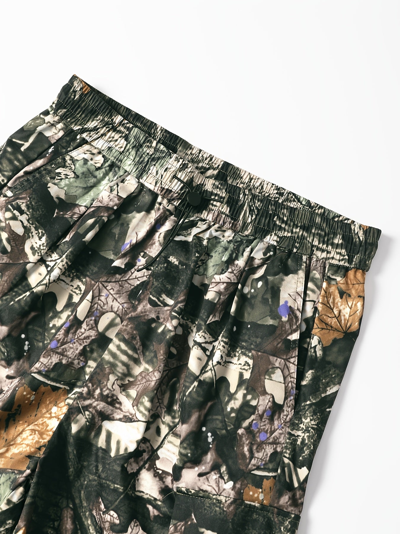 Men's Camo Cargo Pants with Multi-Pocket | Loose Fit