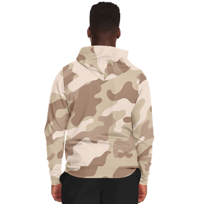 Zip-Up Hoodie | Desert Brown Camouflage