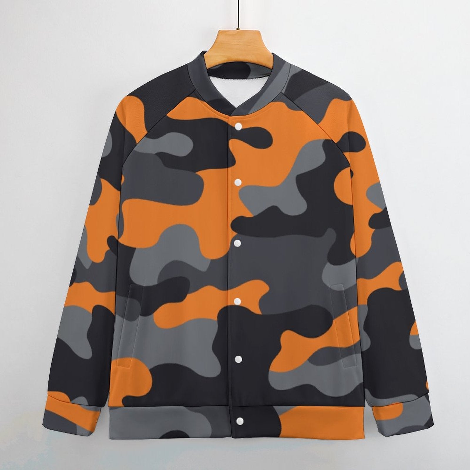 Men's Camo Jacket | Orange, Gray & Black Camouflage