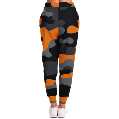 Camo Sweatpants | Unisex | Orange, Gray & Black Camouflage