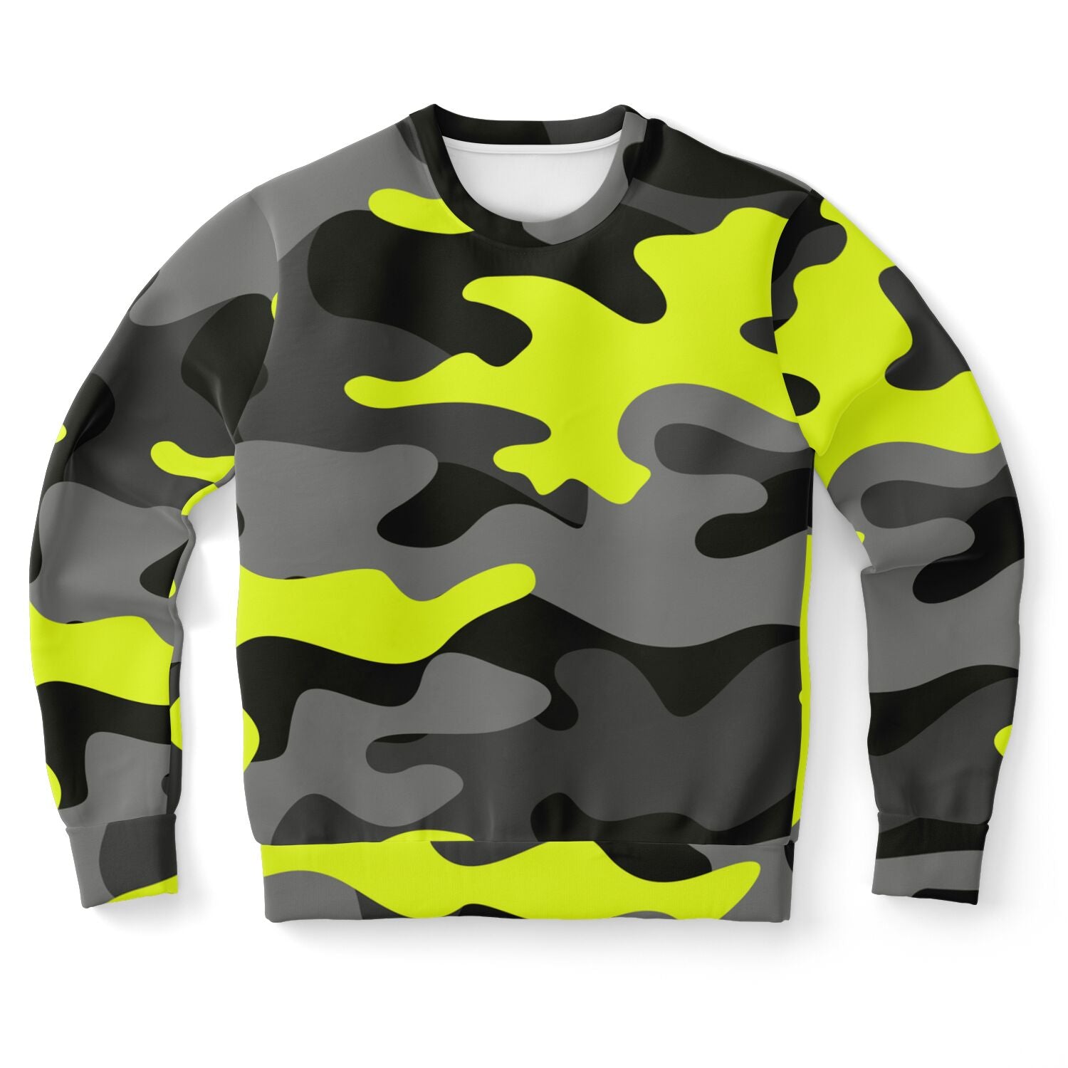 Camo Sweatshirt | Unisex | Black, Gray & Yellow