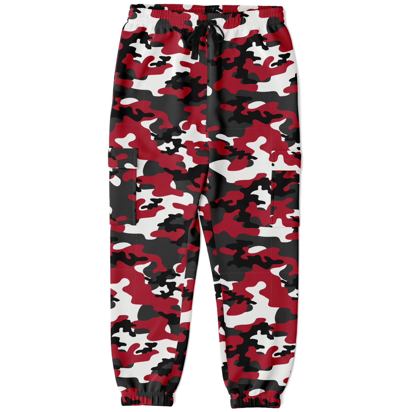 Red Camo Cargo Pants | MIxed Jungle Green, Black, & White