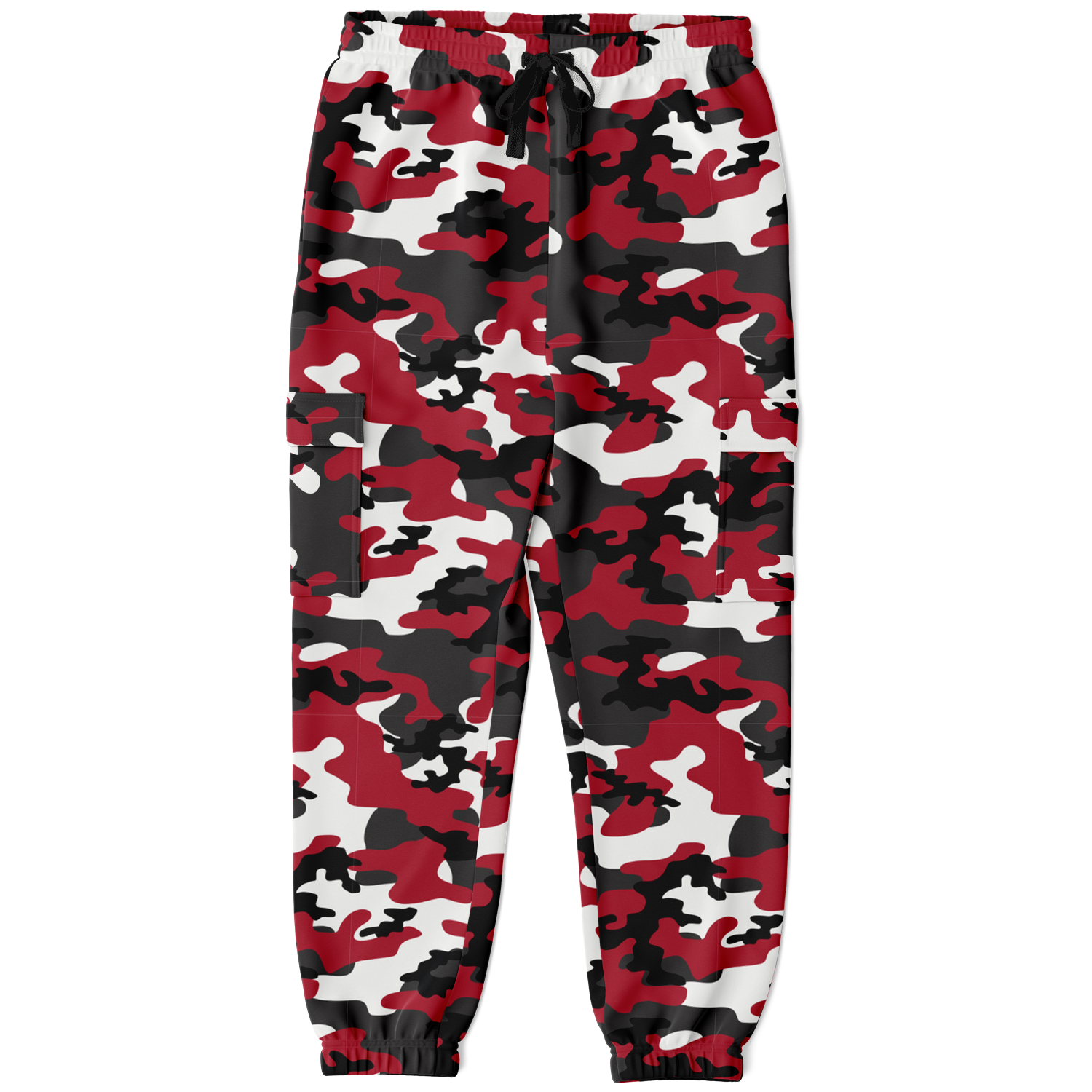 Red Camo Cargo Pants | MIxed Jungle Green, Black, & White