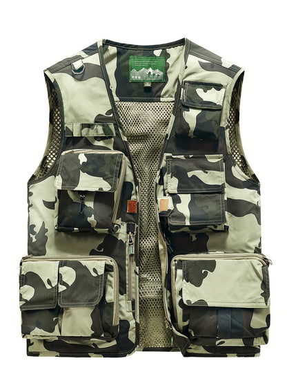 Men'n Stylish Spring And Autumn Multi-Pocket Work Vest