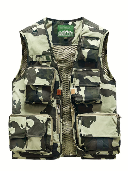 Men'n Stylish Spring And Autumn Multi-Pocket Work Vest