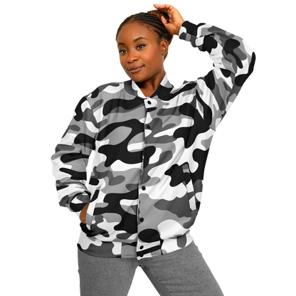 Baseball Camo Jacket | Military Camouflage in Black & White