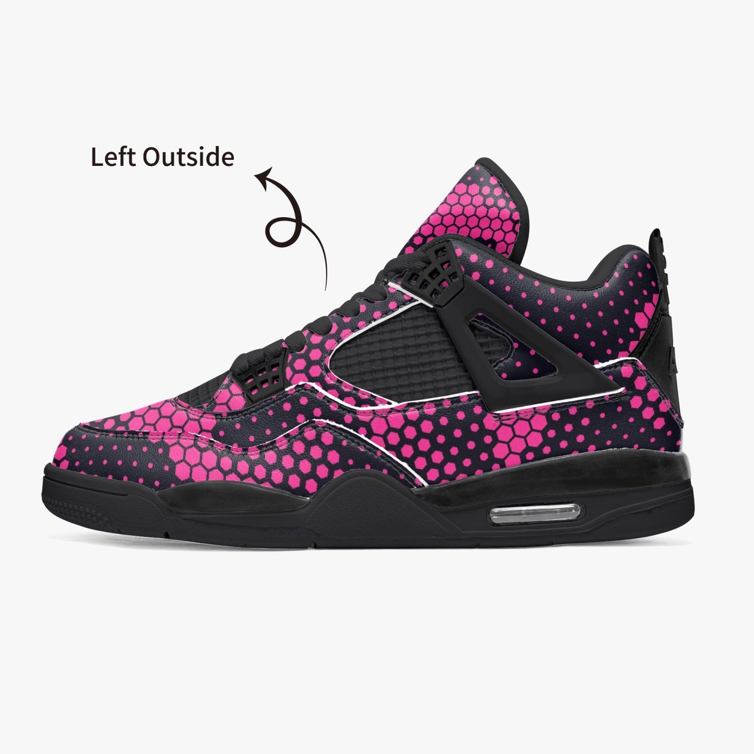 Camo Jordans AJ4 | Digital Pink Camouflage | Black Sole