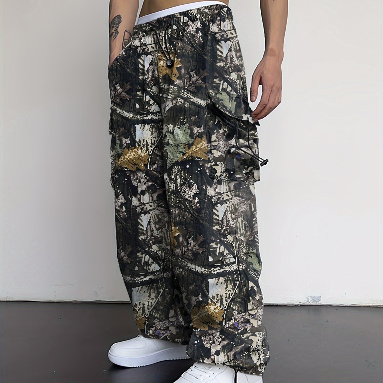 Men's Camo Cargo Pants | Loose Fit With Multiple Pockets