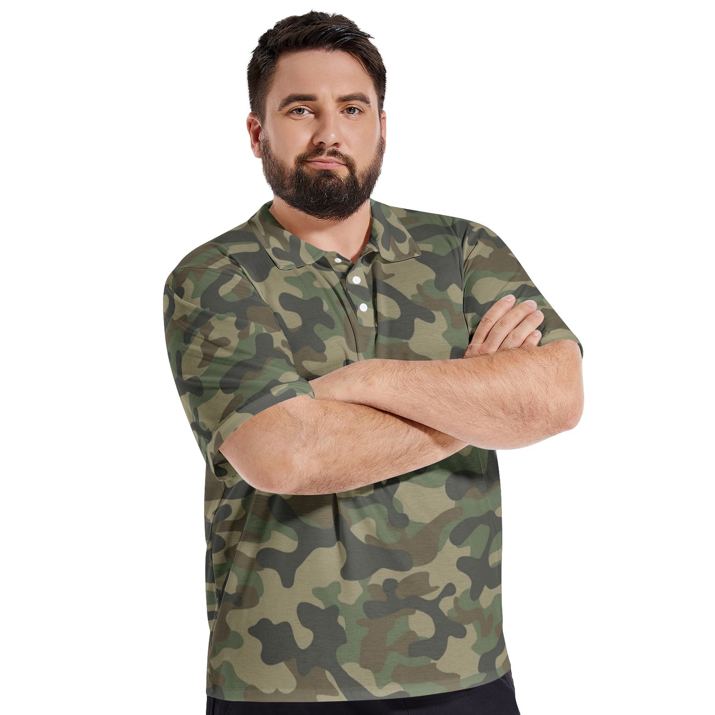 Camo Golf Shirt | Military Brown Camouflage