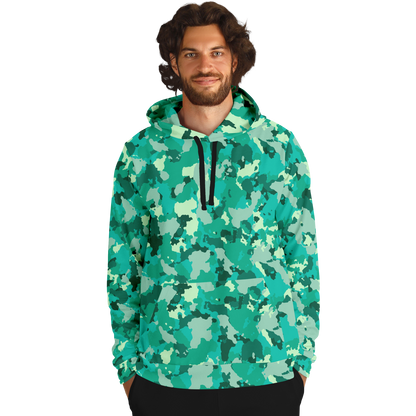 Cyan Green Camo Hoodie | Military Camouflage