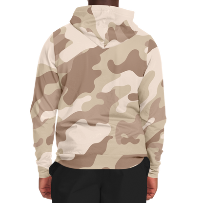 Zip-Up Hoodie | Desert Brown Camouflage