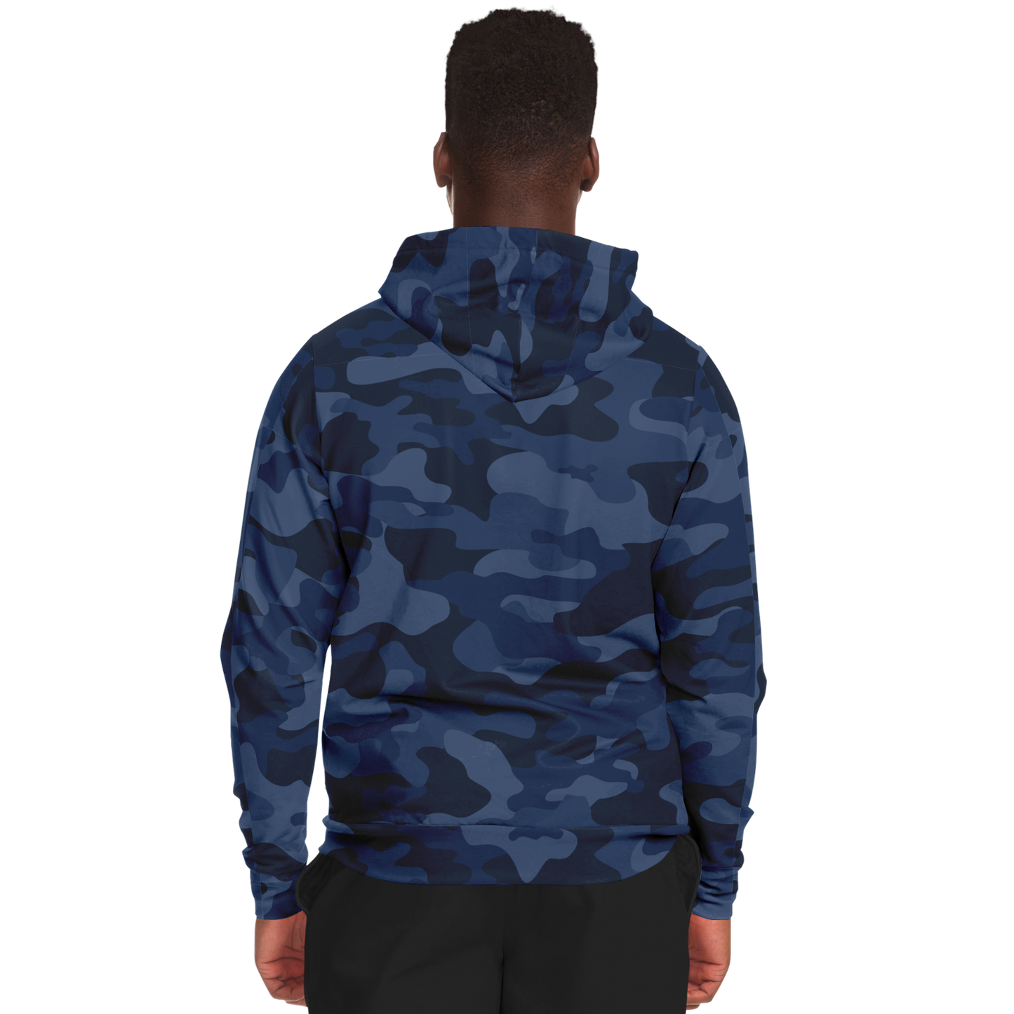 Zip-Up Hoodie | Deep Blue Camouflage