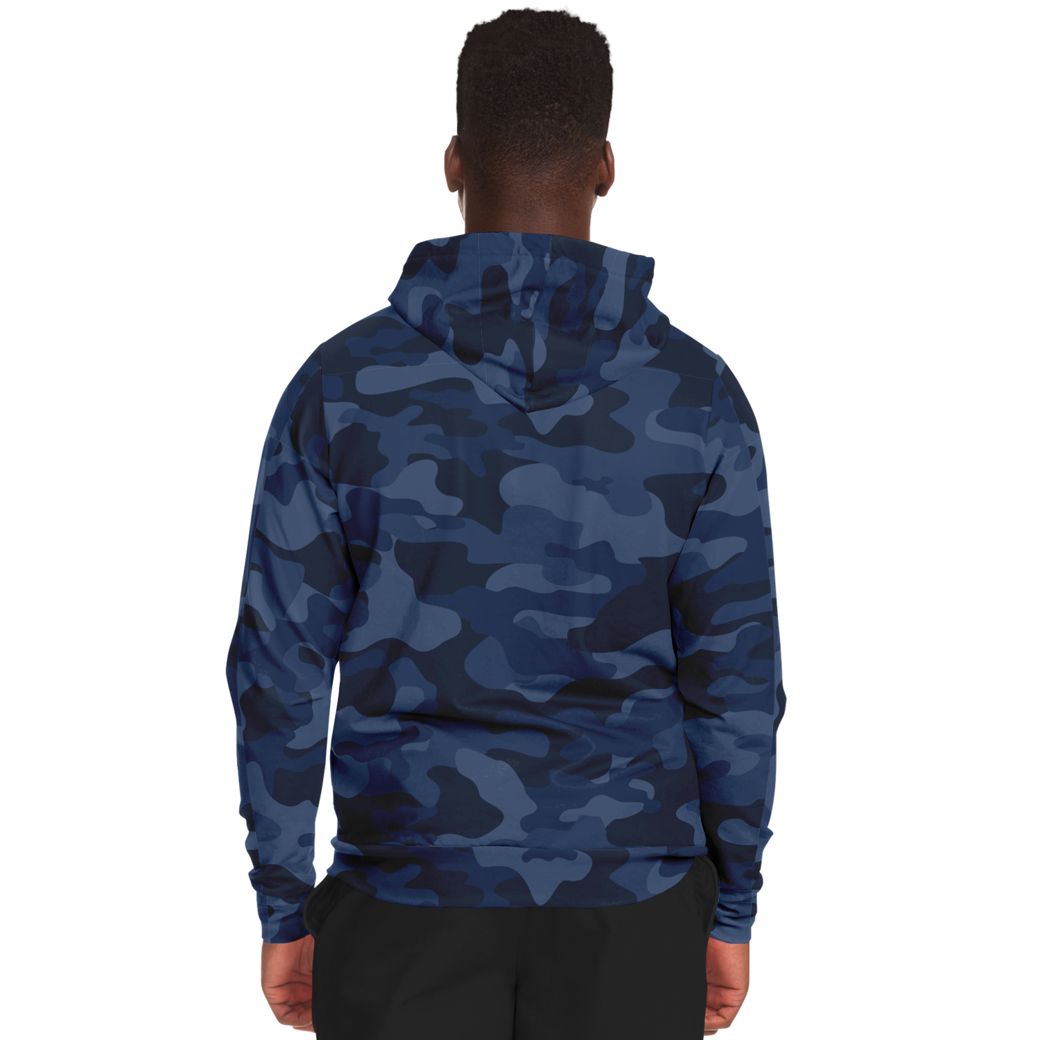 Zip-Up Hoodie | Deep Blue Camouflage