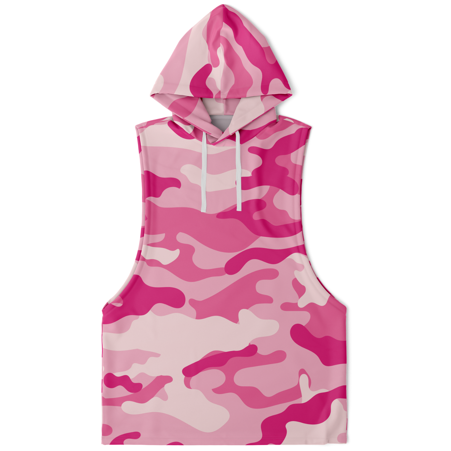 Sleeveless Hoodie | Lavender Pink Camouflage