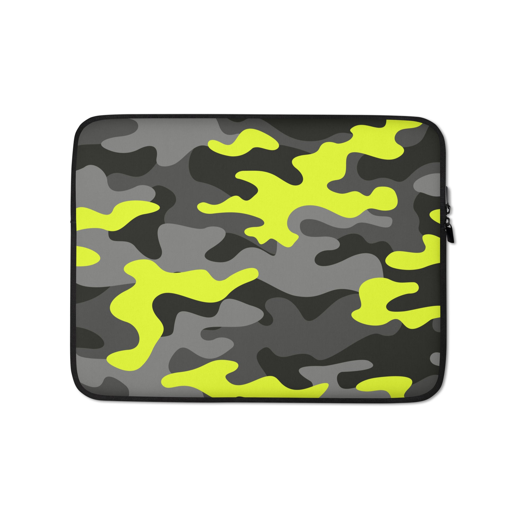 Camo Laptop Sleeve | Black, Gray & Yellow Camouflage