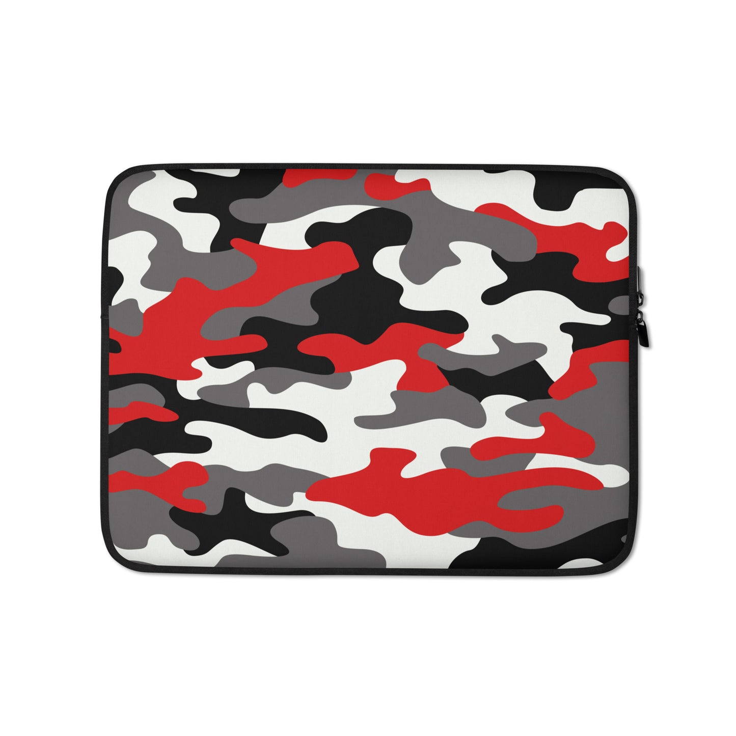 Camo Laptop Sleeve | Red, Black & White Camouflage