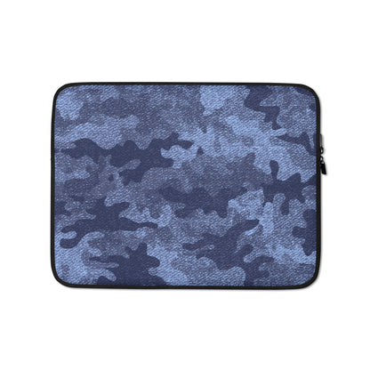 Camo Laptop Sleeve | Denim Blue Camouflage