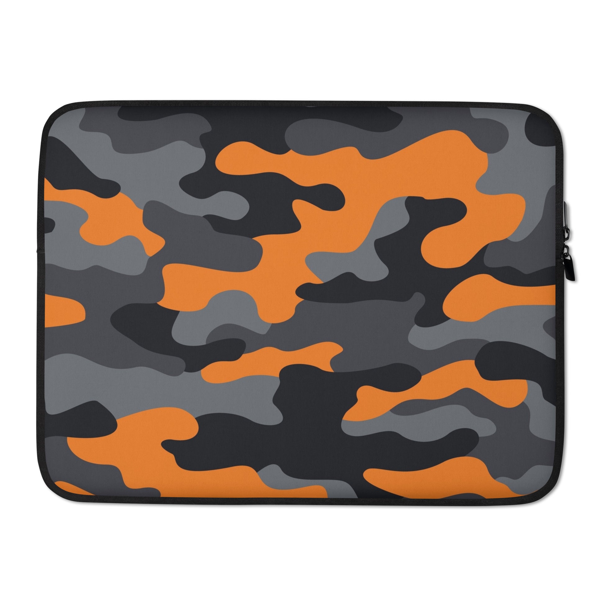 Camo Laptop Sleeve | Orange, Black & Gray Camouflage