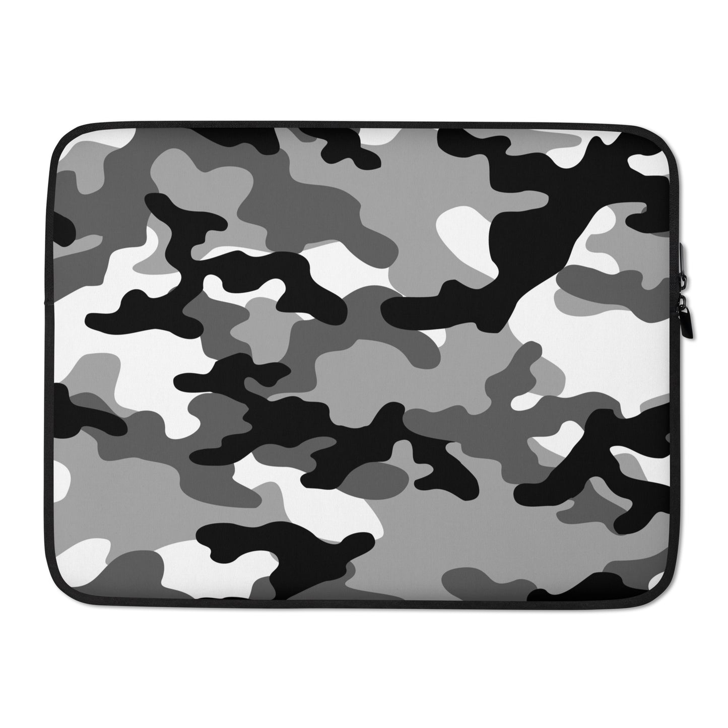 Camo Laptop Sleeve | Gray, Black & White Camouflage