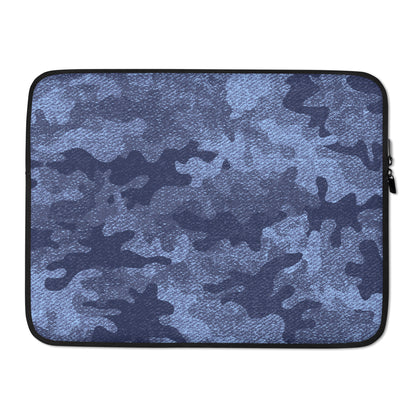 Camo Laptop Sleeve | Denim Blue Camouflage