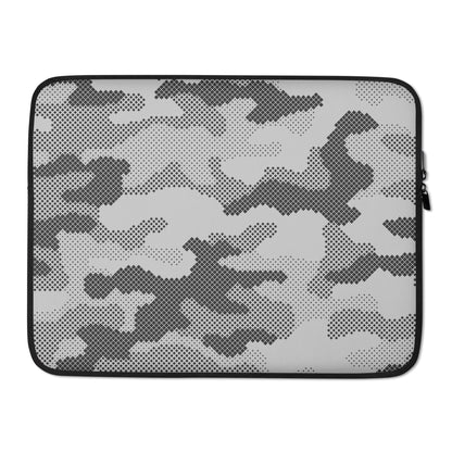 Camo Laptop Sleeve | Black & White Digital Camouflage