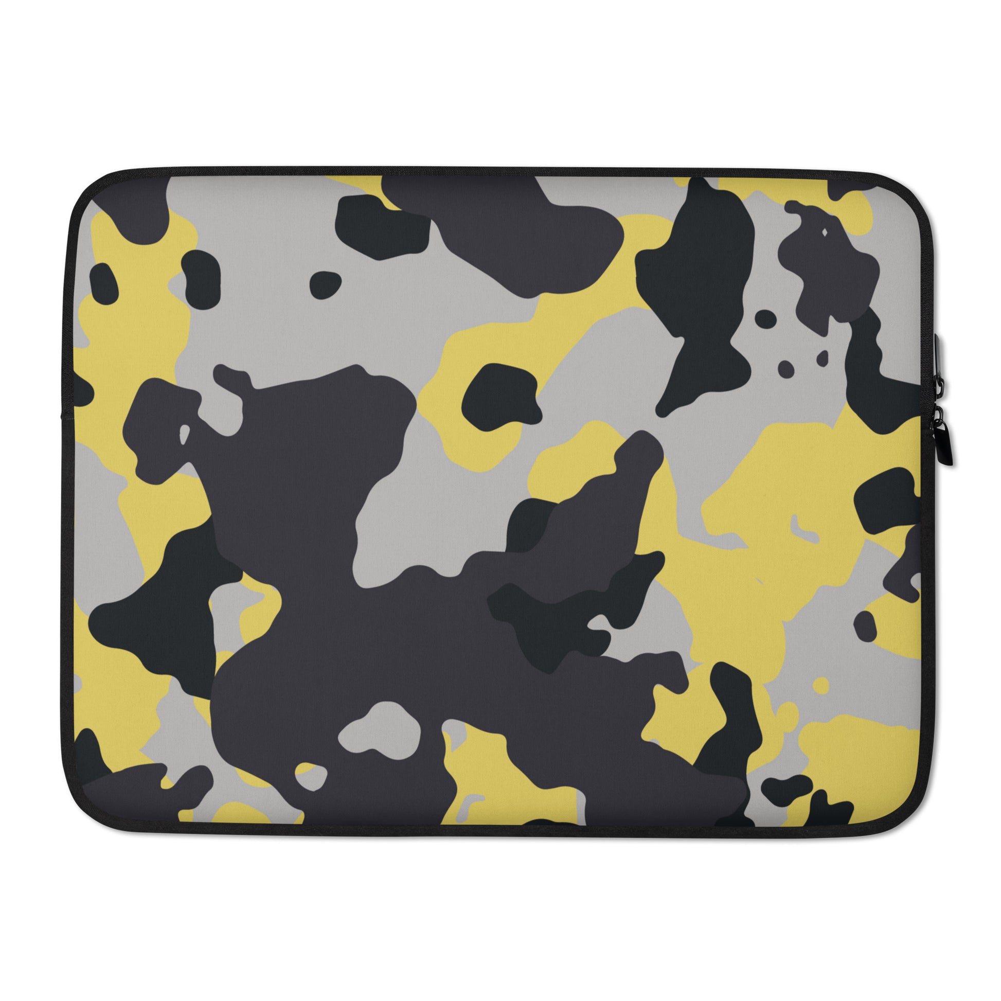 Camo Laptop Sleeve | Yellow, Black & Silver Camouflage