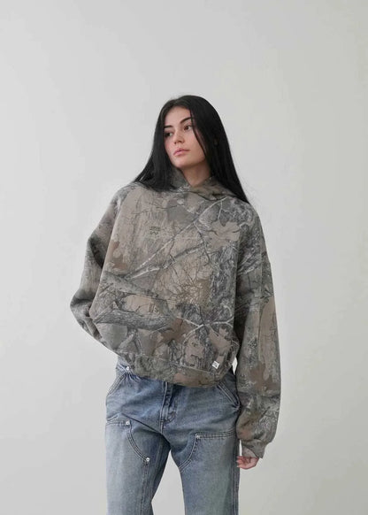 Urban Camo Unisex Oversized Hooded Sweatshirt – Retro Streetwear Style