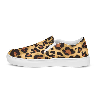 Leopard Slip-on Canvas Shoes for Women | Brown & Black