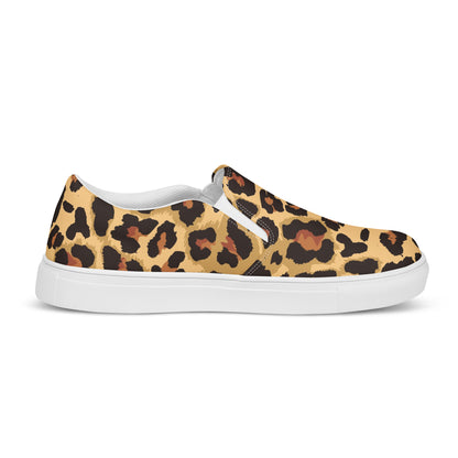 Leopard Slip-on Canvas Shoes for Women | Brown & Black